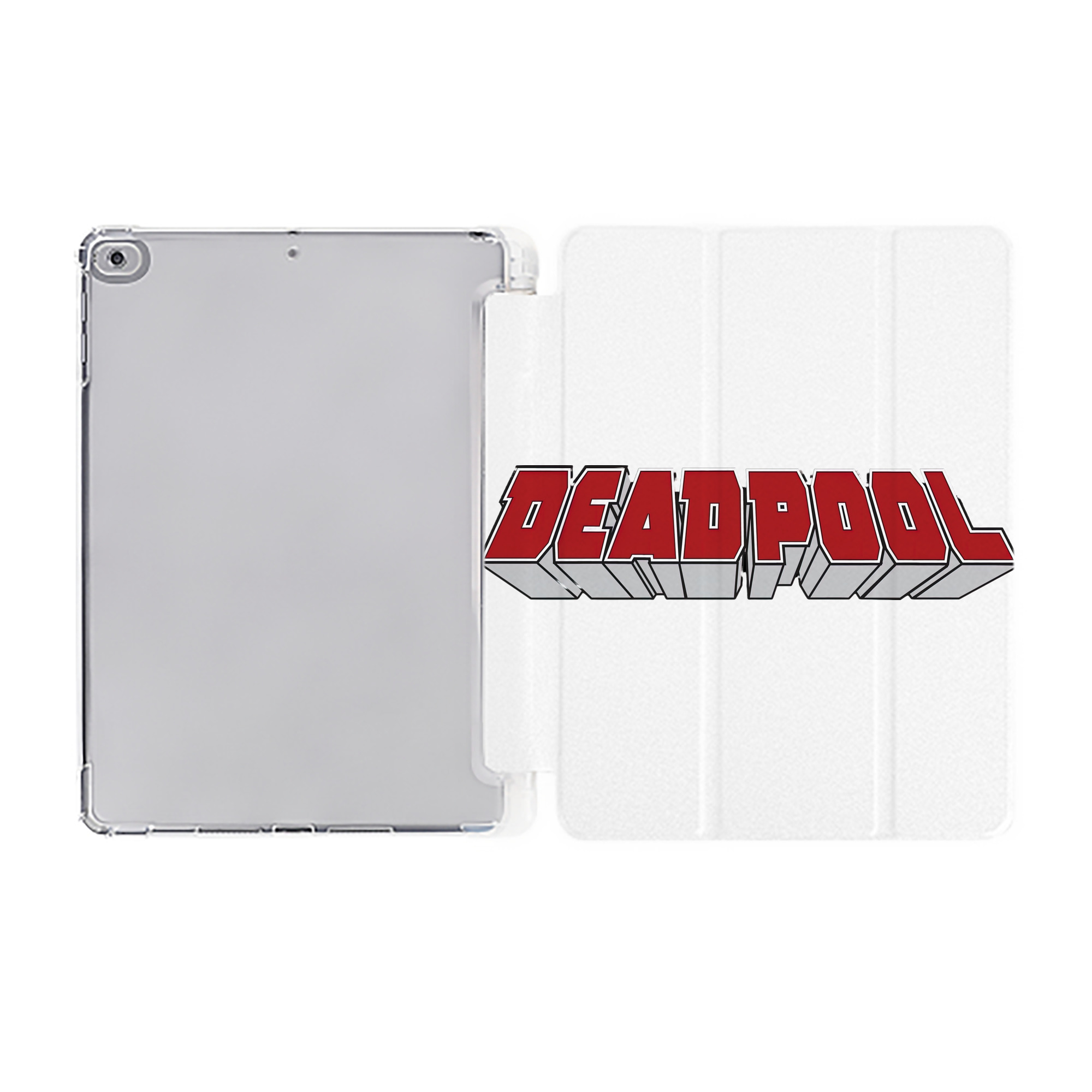 （画像用） Deadpool デッドプール IPad ケース ペン収納付き 三つ折りスタンド PUレザー×シリコン 対応機種9.5/10.5/10.9インチ